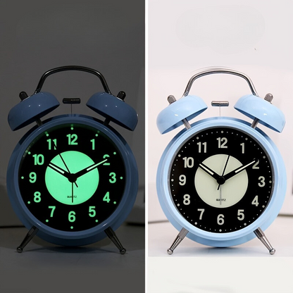 Vivolux | LuminousTime - Elegante Metallwecker mit sanfter Beleuchtung für friedliche Morgen und Nächte