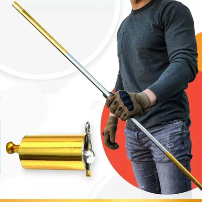 Tragbarer Metallstab für Selbstverteidigung und Zauberkunst