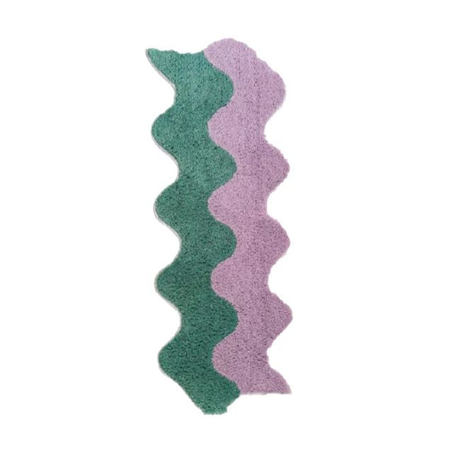 Vivolux | Abstrakter Farbblock-Teppich aus Baumwoll-Polyester