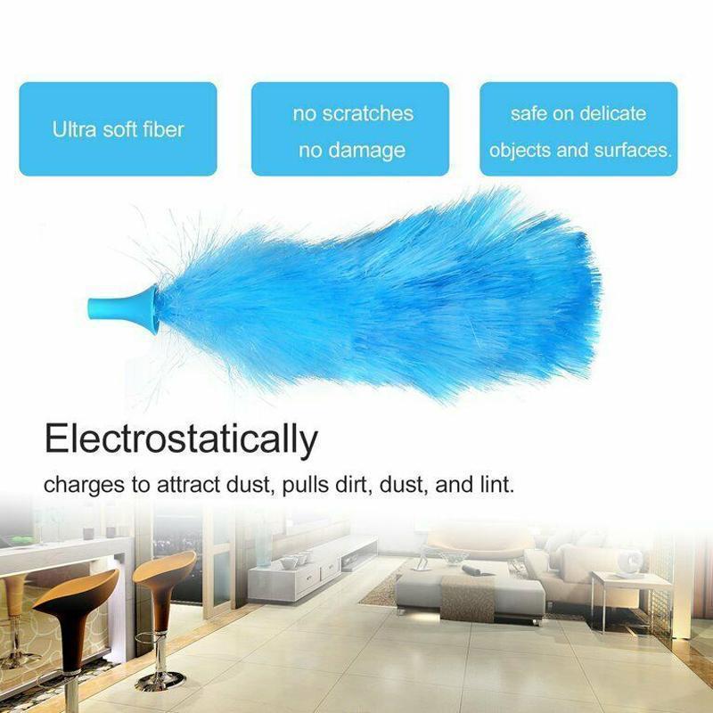 Vivolux | 360° drehbarer elektrischer Spin-Duster motorisierter Staubwedel mit 2 Bürsten