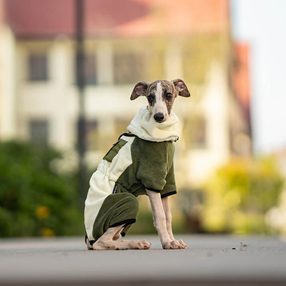 Vivolux | Vollständiger Schutz Polar Fleece Hund Overall mit abnehmbarem Kragen
