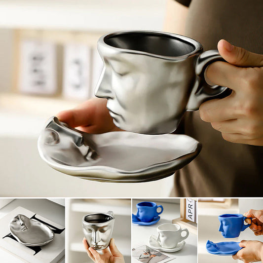 Vivolux | Kyssnades Gesicht keramische Kaffeetasse