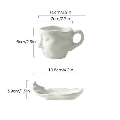 Vivolux | Kyssnades Gesicht keramische Kaffeetasse