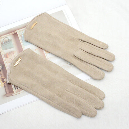 Klassische Wildleder Damen Handschuhe - SuaveTouch