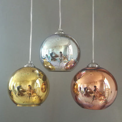 Vivolux | Moderne kreative 3D bunte Feuerwerksglas 1-Licht Kuppel Pendelleuchte