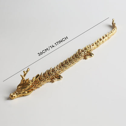 Vivolux | Goldener Drache mit beweglichen Gelenken