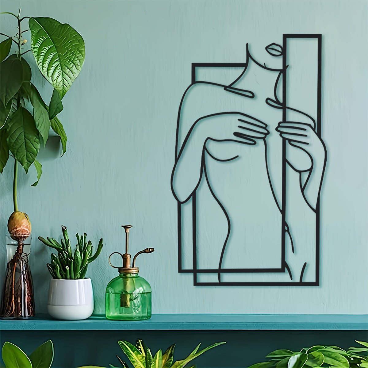 Vivolux | LineaArt Metall Wanddekoration - Moderne Minimalistische Wandkunst für Schlafzimmer