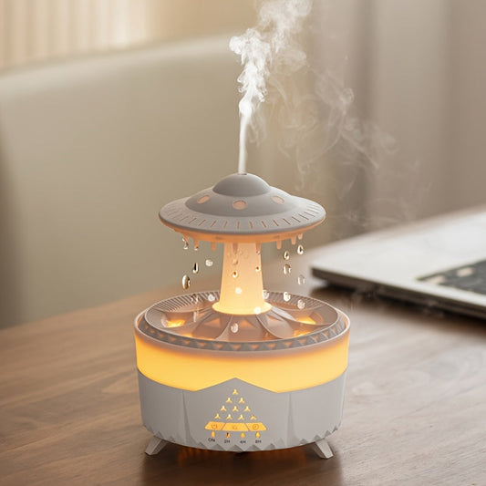 Vivolux | Entspannender Regenstropfen Aromatherapie Ätherisches Öl Diffusor - LED Licht & Luftbefeuchter