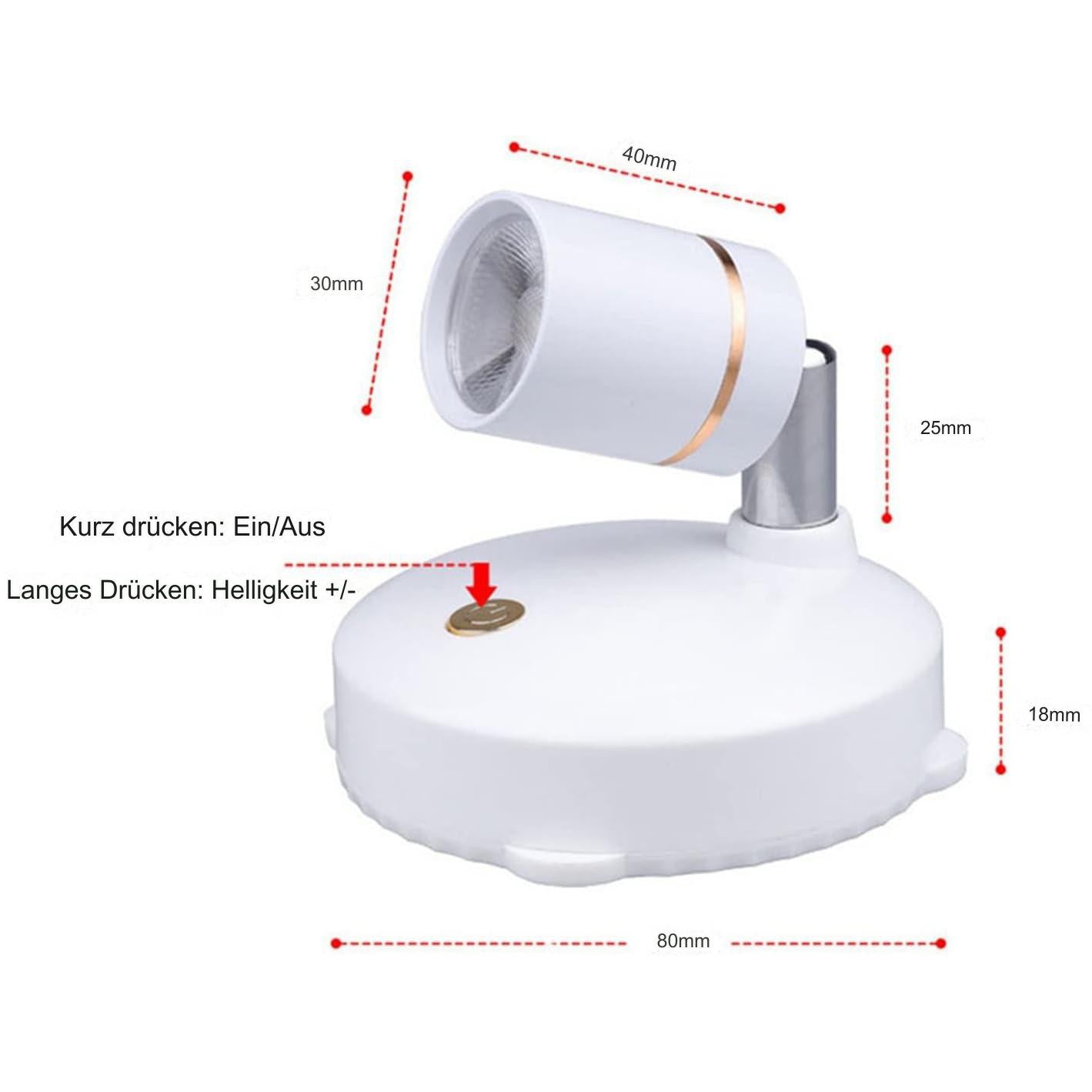 Kabelloser, wiederaufladbarer LED-Strahler und Schreibtischlampe mit Fernbedienung