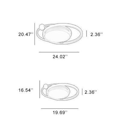 Vivolux | Nordic Round Circle LED Deckenleuchte bündig montiert