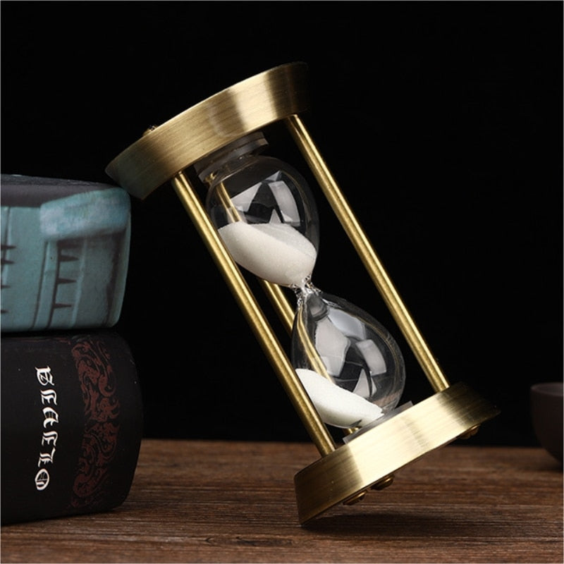 Vivolux | 3/5/10 Minuten Retro Metall Handwerk Sanduhr Pendel Home Office Desktop Arrangement Ornament Sand Timer Sandglas Dekoration