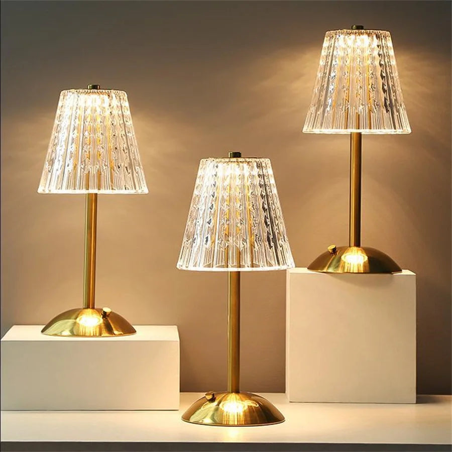 Vivolux | – Goldkristall-Tischlampe