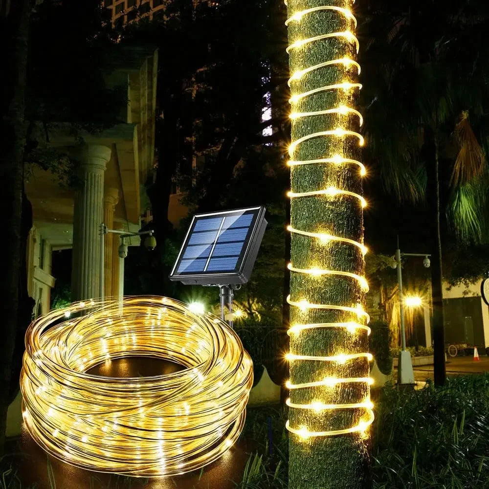 Vivolux | LED Solar Lichterkette - Außen wasserdichte Lichter für Weihnachten, Garten, Rasen, Bäume, Zaun und Gehweg Dekor