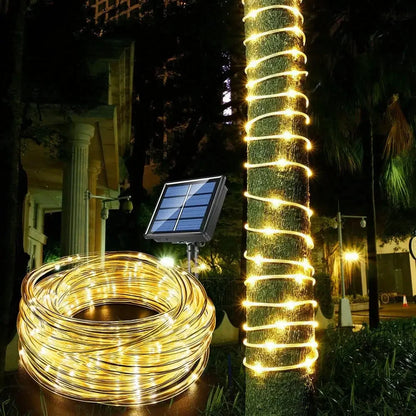 Vivolux | LED Solar Lichterkette - Außen wasserdichte Lichter für Weihnachten, Garten, Rasen, Bäume, Zaun und Gehweg Dekor