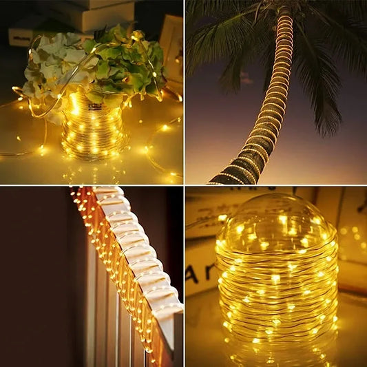 Vivolux | LED Solar Lichterkette - Außen wasserdichte Lichter für Weihnachten, Garten, Rasen, Bäume, Zaun und Gehweg Dekor