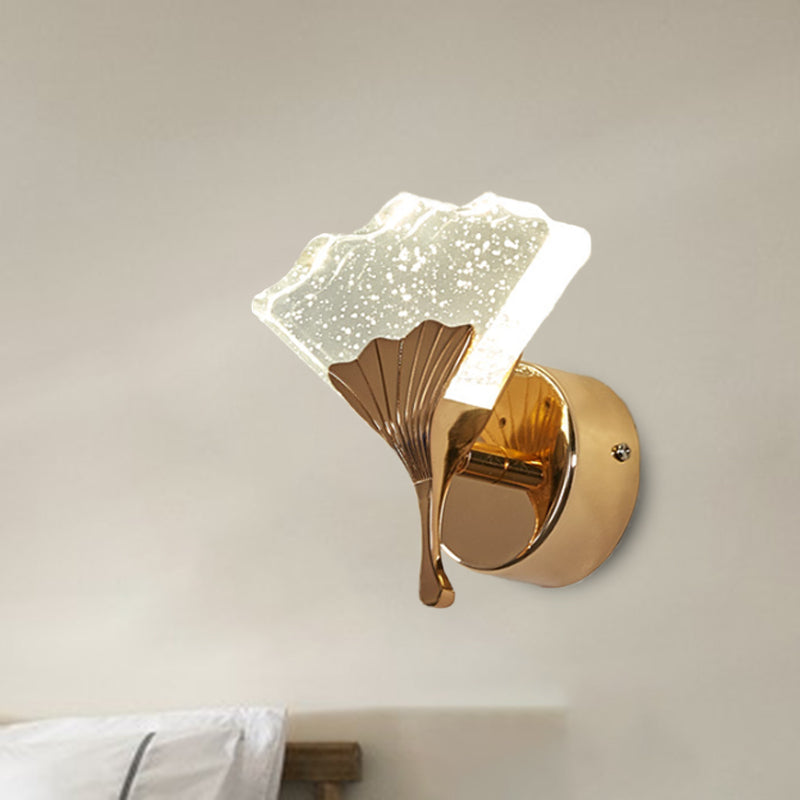 Vivolux | Ginkgo Schlafzimmer Wand Sconces Licht Vintage Bubble Kristall 1/2 Köpfe Gold LED Wandbeleuchtung in Warm/Weiß Licht