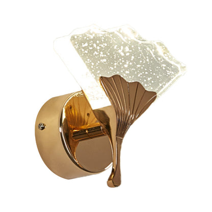 Vivolux | Ginkgo Schlafzimmer Wand Sconces Licht Vintage Bubble Kristall 1/2 Köpfe Gold LED Wandbeleuchtung in Warm/Weiß Licht