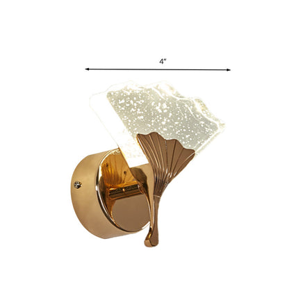 Vivolux | Ginkgo Schlafzimmer Wand Sconces Licht Vintage Bubble Kristall 1/2 Köpfe Gold LED Wandbeleuchtung in Warm/Weiß Licht