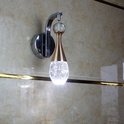 Vivolux | Chrome LED Wandleuchte Beleuchtung Traditionalismus Blasen Kristall Tropfen Wandleuchte in Warm/Weiß Licht