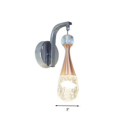 Vivolux | Chrome LED Wandleuchte Beleuchtung Traditionalismus Blasen Kristall Tropfen Wandleuchte in Warm/Weiß Licht