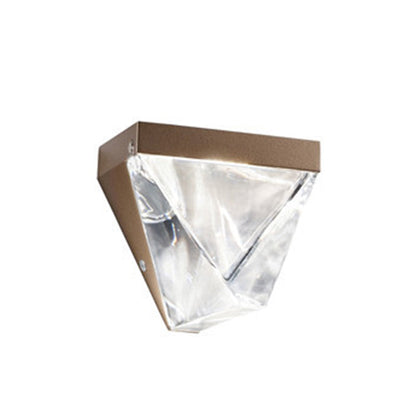 Vivolux | LED Kristall Wandleuchte Minimalismus Schwarz/Gold Dreieck Wohnzimmer Wandmontage Beleuchtung