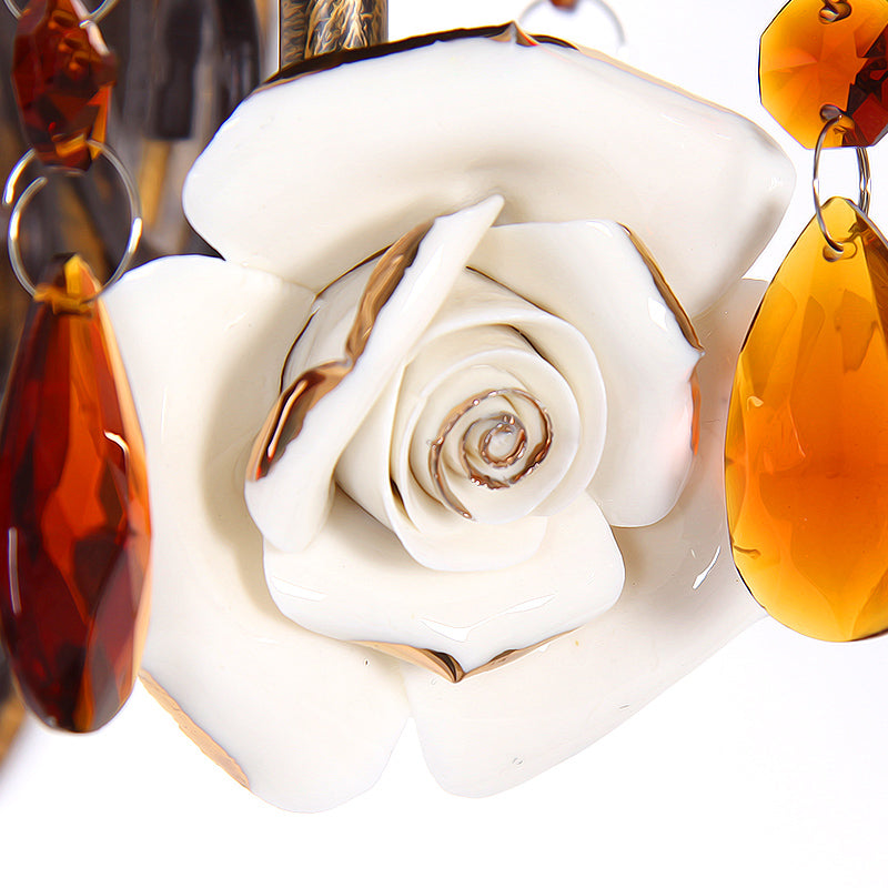 Vivolux | 1 Licht Gebogen Arm Wandlamp Vintage Witte Wandgemonteerde Lichtarmatuur voor Gang met Kegelvormige Stoffen Schaduw