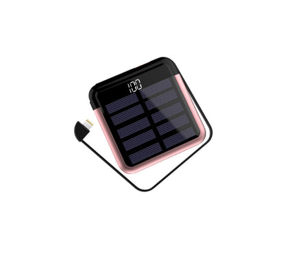 Vivolux | Tinier & Thinner Solar Power Bank mit 3-in-1 verstecktem Kabel