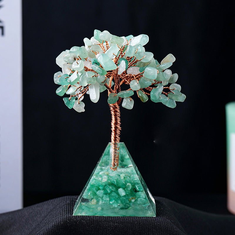 Vivolux | Naturstein Kies Pyramidensockel Feng Shui Baum