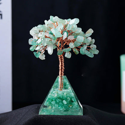 Vivolux | Naturstein Kies Pyramidensockel Feng Shui Baum