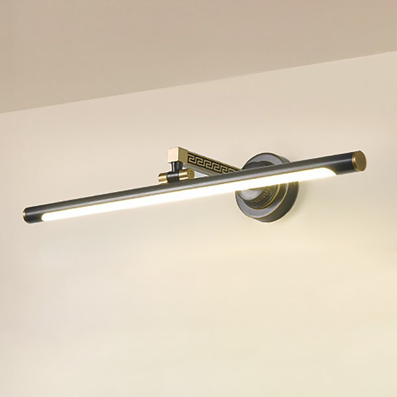 Vivolux | LED Metall Schminklampe Klassisch Schwarz Verlängerte Badezimmer Wandleuchte Beleuchtungsobjekt in Natürlichem Licht, 14"/18"/23" W