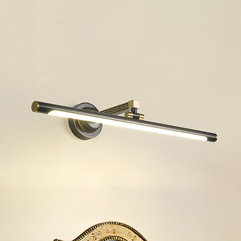 Vivolux | LED Metall Schminklampe Klassisch Schwarz Verlängerte Badezimmer Wandleuchte Beleuchtungsobjekt in Natürlichem Licht, 14"/18"/23" W