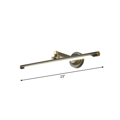 Vivolux | LED Metall Schminklampe Klassisch Schwarz Verlängerte Badezimmer Wandleuchte Beleuchtungsobjekt in Natürlichem Licht, 14"/18"/23" W