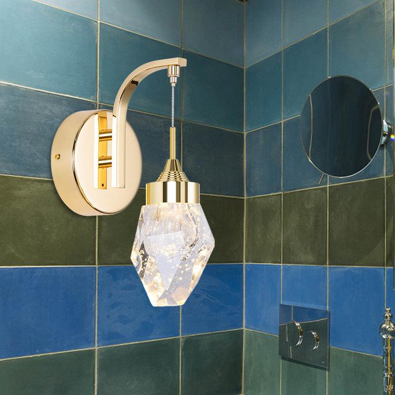 Vivolux | Geometric Wohnzimmer Wandleuchte Vintage Bubble Kristall LED Gold Wandbeleuchtung Fixture für Schlafzimmer