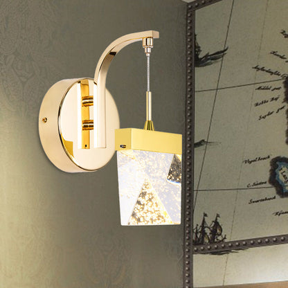 Vivolux | Geometric Wohnzimmer Wandleuchte Vintage Bubble Kristall LED Gold Wandbeleuchtung Fixture für Schlafzimmer