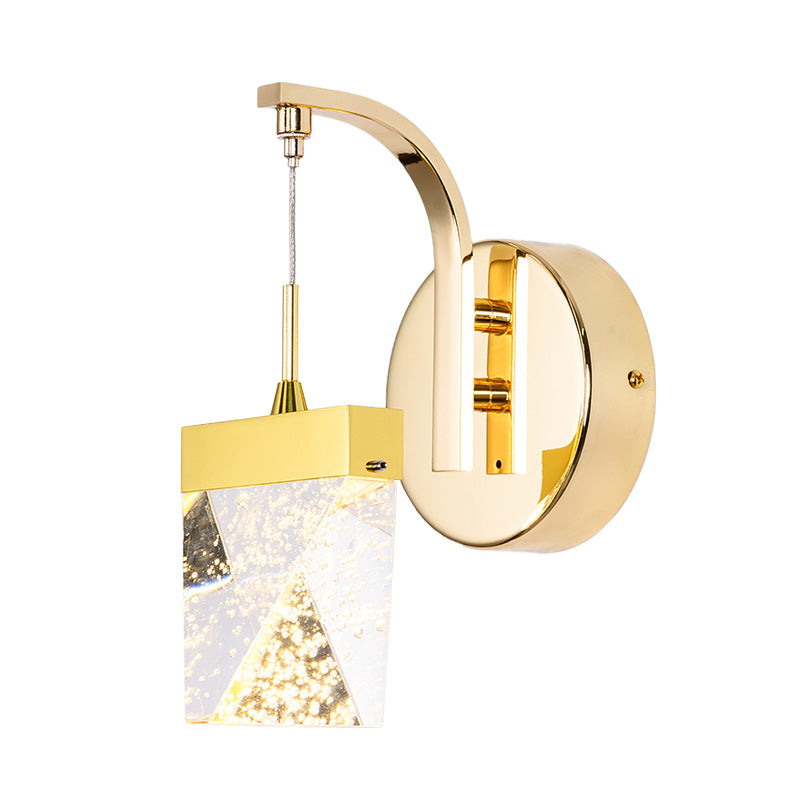 Vivolux | Geometric Wohnzimmer Wandleuchte Vintage Bubble Kristall LED Gold Wandbeleuchtung Fixture für Schlafzimmer