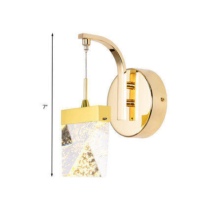 Vivolux | Geometric Wohnzimmer Wandleuchte Vintage Bubble Kristall LED Gold Wandbeleuchtung Fixture für Schlafzimmer