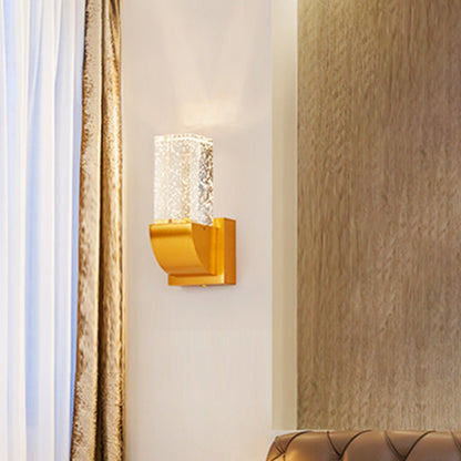 Vivolux | Bubble Crystal Brown/Gold Wandverlichting Rechthoekige LED Traditionele Wandlamp Licht voor Slaapkamer