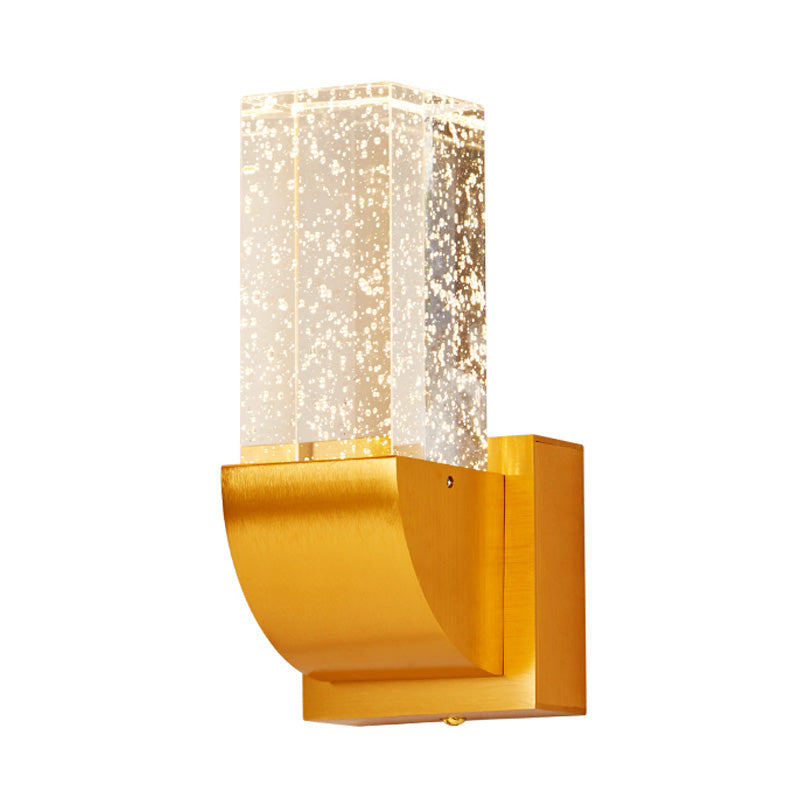 Vivolux | Bubble Crystal Brown/Gold Wandverlichting Rechthoekige LED Traditionele Wandlamp Licht voor Slaapkamer