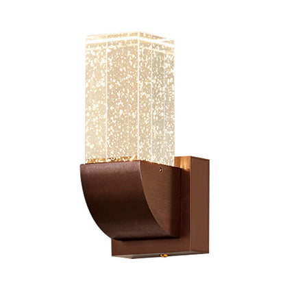 Vivolux | Bubble Crystal Brown/Gold Wandverlichting Rechthoekige LED Traditionele Wandlamp Licht voor Slaapkamer