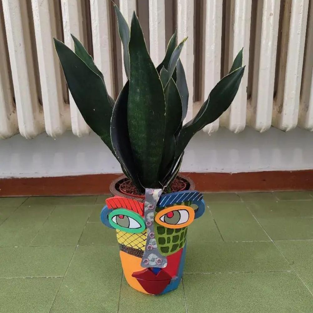 Vivolux | Abstrakter Gesichts-Blumentopf