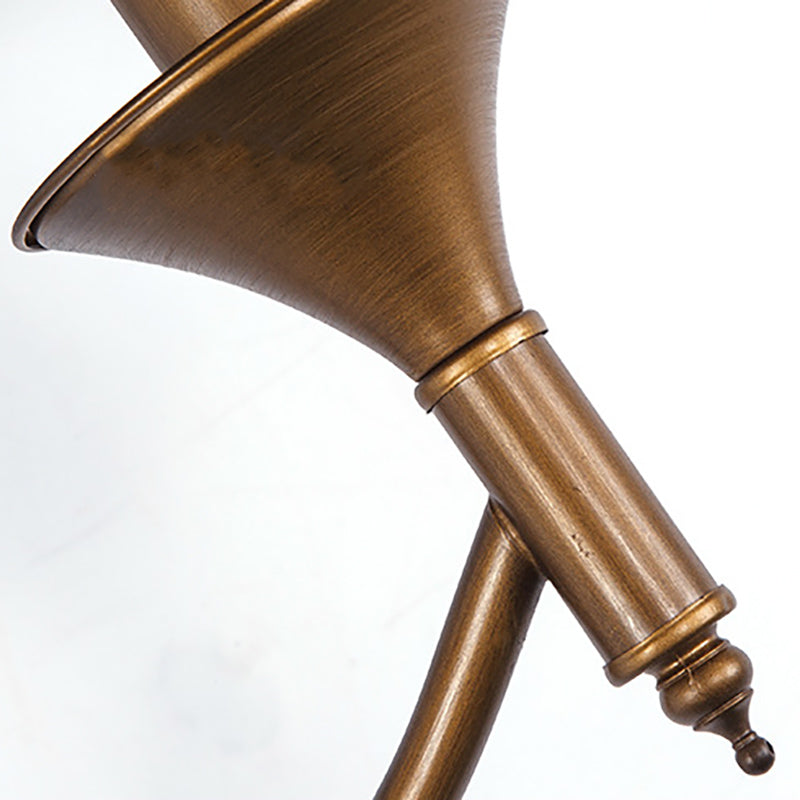 Vivolux | 1/2-Bulb Schlafzimmer Wandlampe Landhausstil Armeegrün Wandleuchte mit konischem Stoffschirm