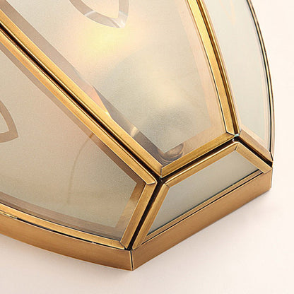 Vivolux | 1 Glühbirne Gold Flush Wandleuchte Vintage Stil Floral Opalglas Schirm Wandmontage Beleuchtung