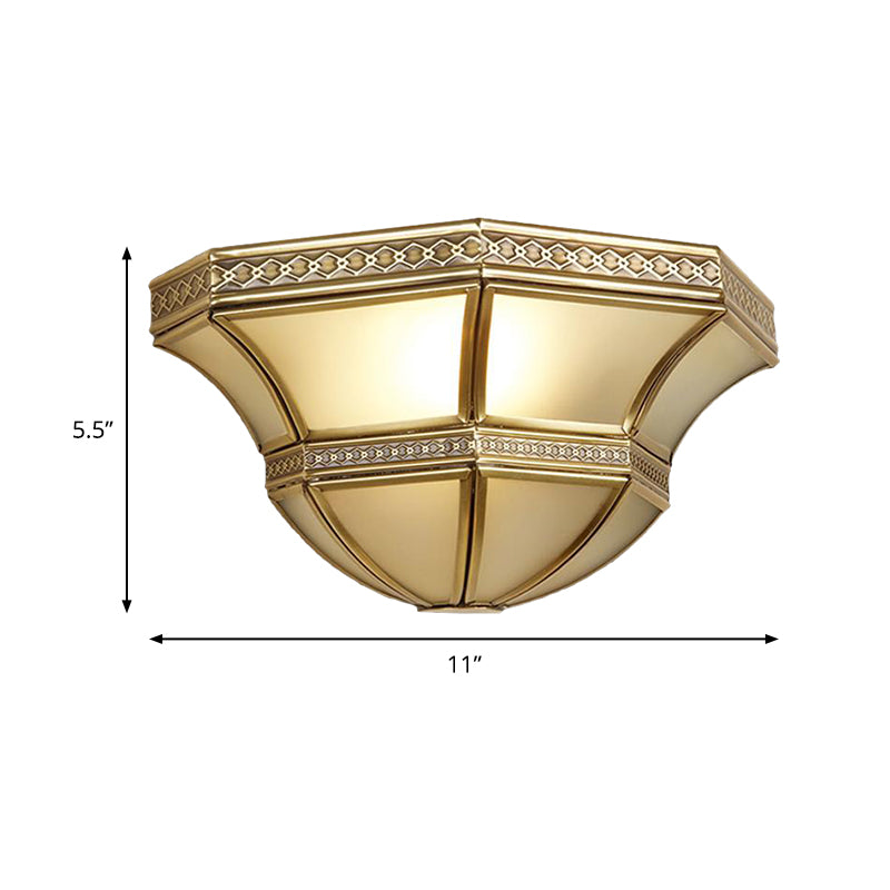 Vivolux | Flared Wandmontage Licht Traditionelles Opalglas 1 Licht Goldfinish Wandlicht