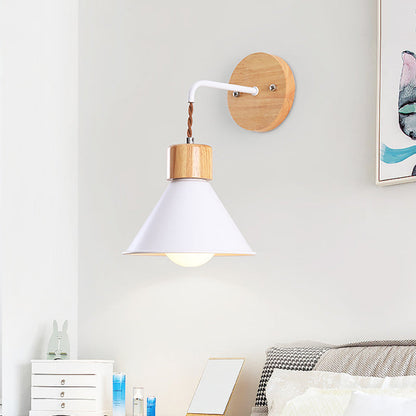 Vivolux | Trumpet Metalen Wandlamp Modernisme 1 Hoofd Grijs/Wit/Roze Muurbevestigde Verlichting voor Bedzijde