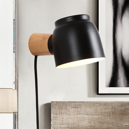 Vivolux | Asiatische Dome Wandleuchte Holz 1 Kopfbett Wandbeleuchtungseinheit in Schwarz