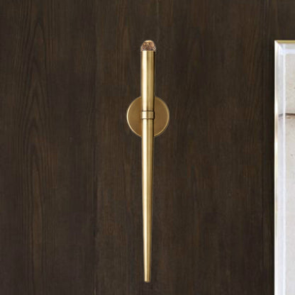 Vivolux | Schwarz/Messing Kegel Wandlampe Traditionelle 1 Kopf Metall Wandbeleuchtung Vorrichtung in Warm/Weiß Licht