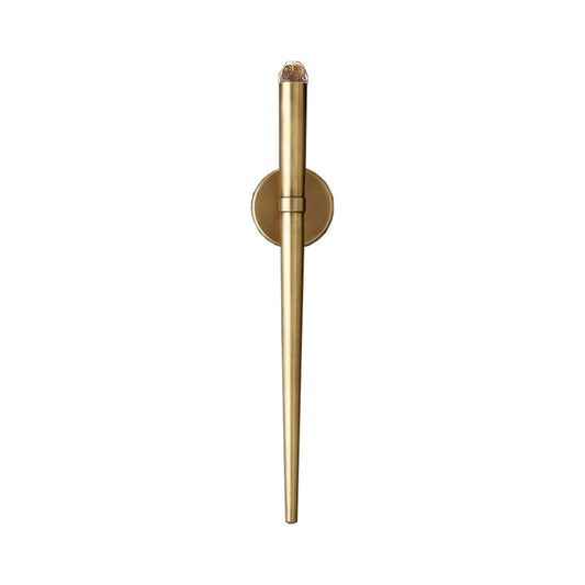 Vivolux | Schwarz/Messing Kegel Wandlampe Traditionelle 1 Kopf Metall Wandbeleuchtung Vorrichtung in Warm/Weiß Licht