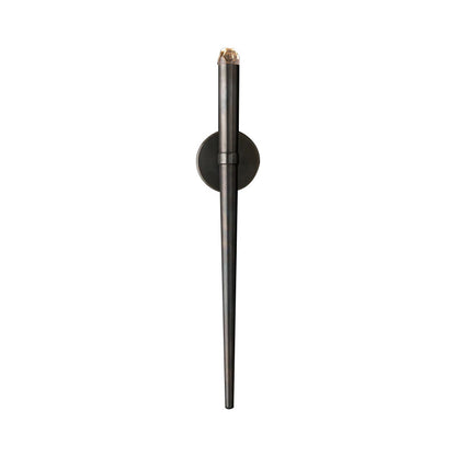 Vivolux | Schwarz/Messing Kegel Wandlampe Traditionelle 1 Kopf Metall Wandbeleuchtung Vorrichtung in Warm/Weiß Licht