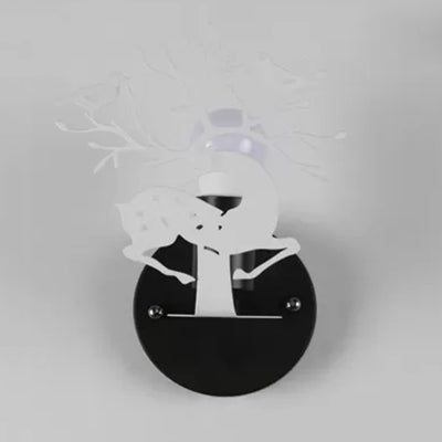 Vivolux | Kindersika-reh-wandlampe mit Vogel Metall 1 Licht Wand Sconce für Restaurant Café