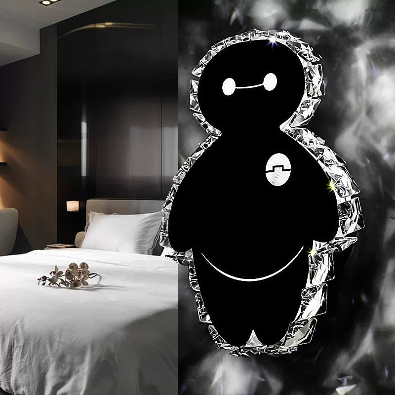 Vivolux | Cartoon schwarze Wandlampe Filmfigur Acryl Wandlicht für Kindergarten Kinderzimmer